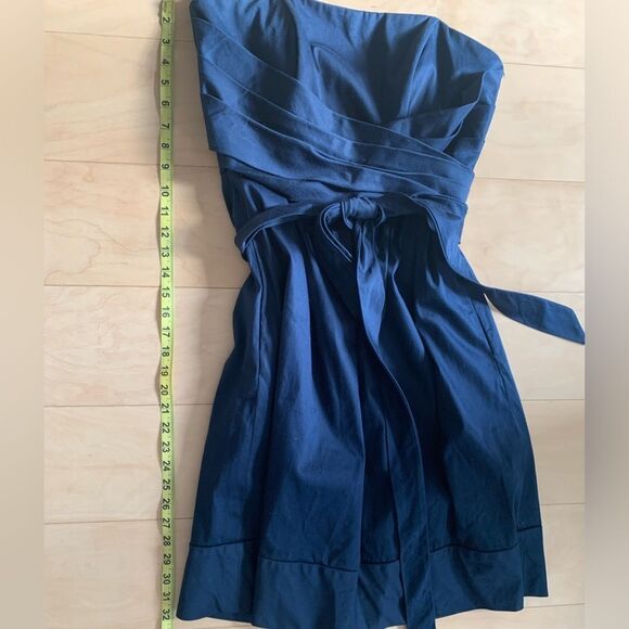 CYNTHIA ROWLEY STRAPLESS MIDNIGHT BLUE DRESS SIZE 8 - Picture 7 of 8